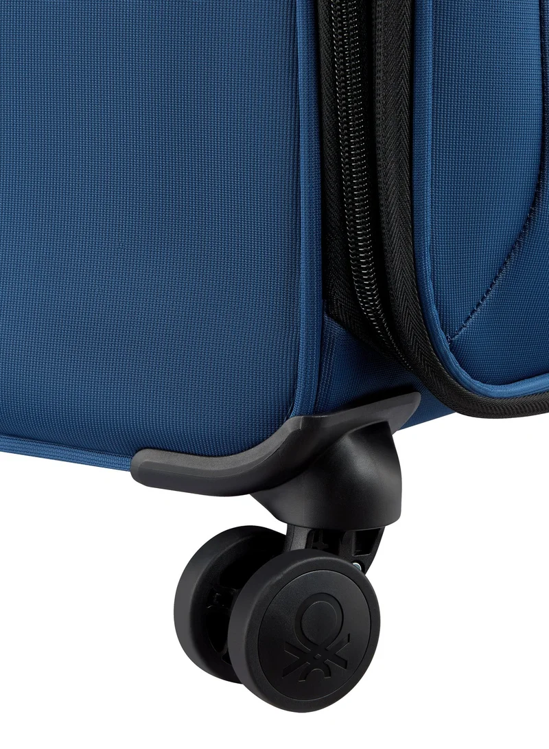 UNITED COLORS OF BENETTON  Color Block 69 Cm 4-Double Wheeled Softside Expandable Check-In Luggage Trolley Case - Navy  | Best Price UAE